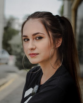 Woman Wearing Hoop Earrings