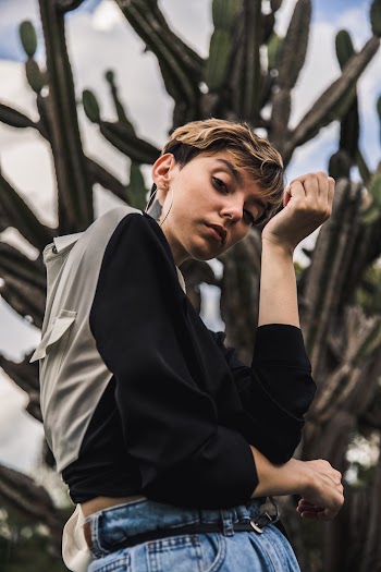 Woman Wearing Long-sleeved Shirt