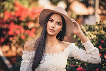 Woman Wearing Off-Shoulder Dress
