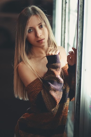 Woman Wearing Off Shoulder Top
