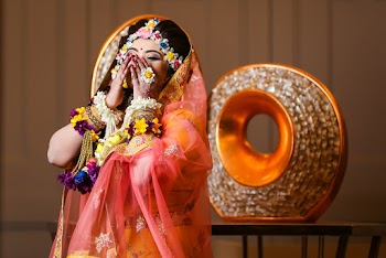 Woman Wearing Orange Hijab