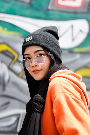 Woman Wearing Orange Top