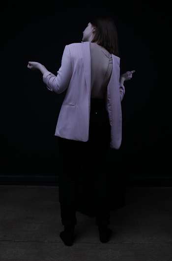 Woman Wearing Pink Coat