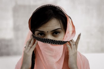 Woman Wearing Pink Headscarf
