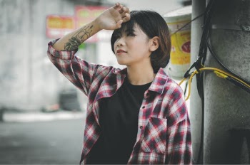 Woman Wearing Plaid Shirt