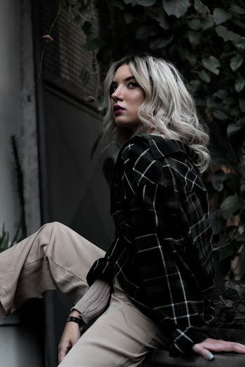 Woman Wearing Plaid Shirt