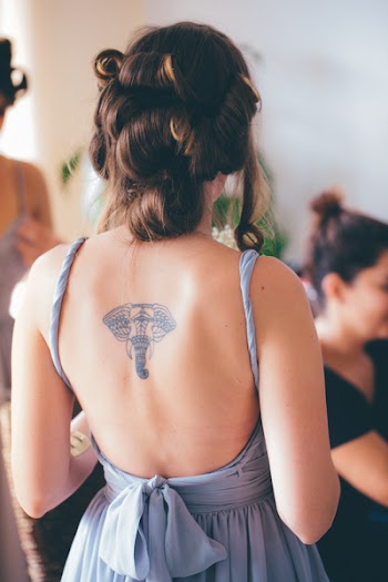Woman Wearing Purple Tank Open-back Dress