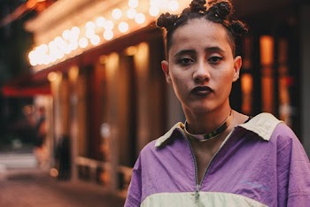 Woman Wearing Purple Top