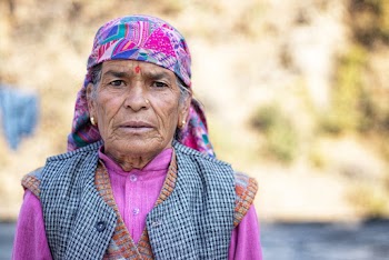 Woman Wearing Purple Turban