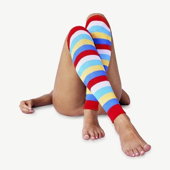 Woman wearing rainbow leg warmers | Free PSD - rawpixel
