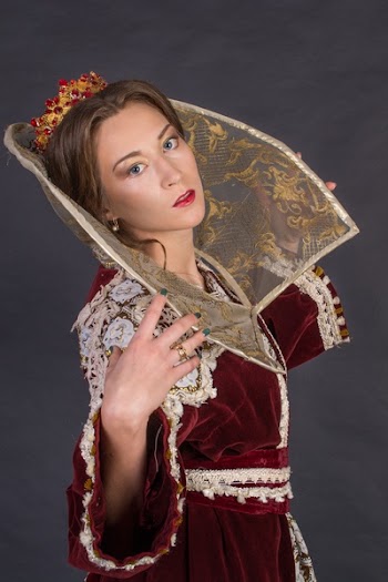 Woman Wearing Red and White Floral Dress