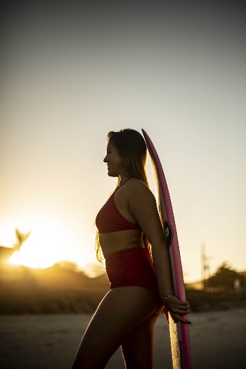 Woman Wearing Red Bikini