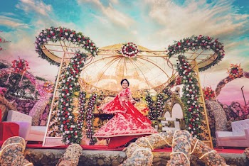 Woman Wearing Red Dress