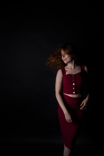 Woman Wearing Red Dress