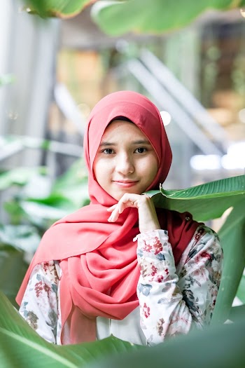 Woman Wearing Red Hijab