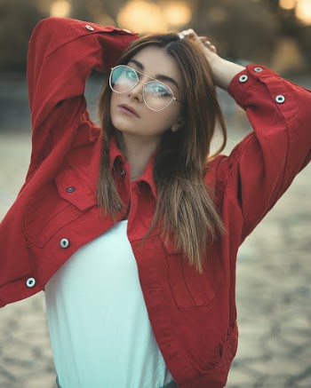 Woman Wearing Red Jacket