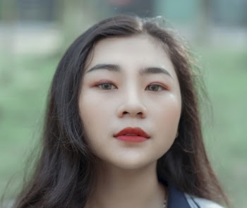 Woman Wearing Red Lipstick