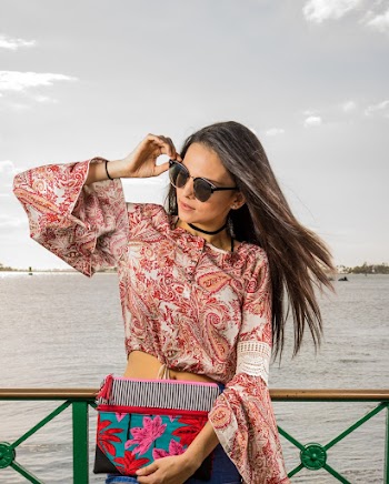 Woman Wearing Red Long Sleeved Blouse