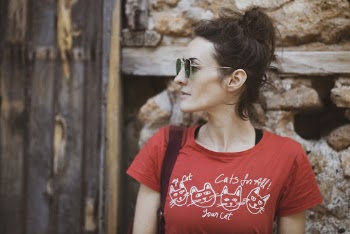 Woman Wearing Red Shirt