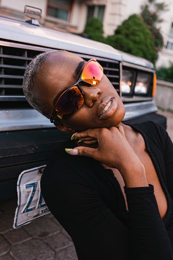 Woman Wearing Red Sunglasses