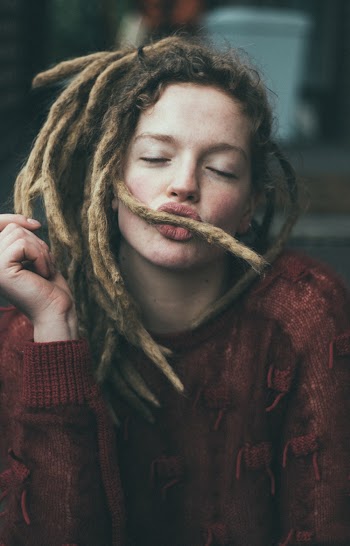 Woman Wearing Red Sweater