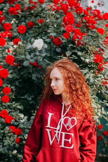 Woman Wearing Red Sweater