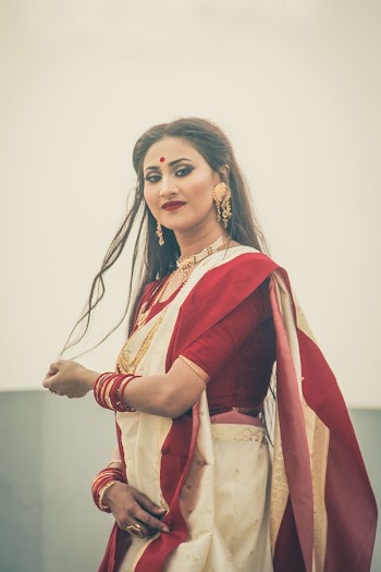 Woman Wearing Sari Dress