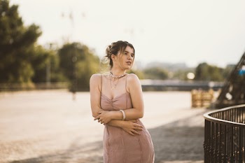 Woman Wearing Sleeveless Dress