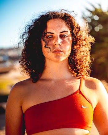 Woman Wearing Sports Bra