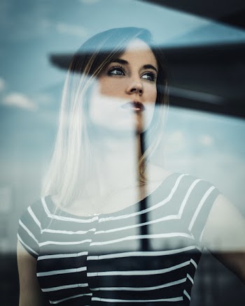 Woman Wearing Striped Shirt