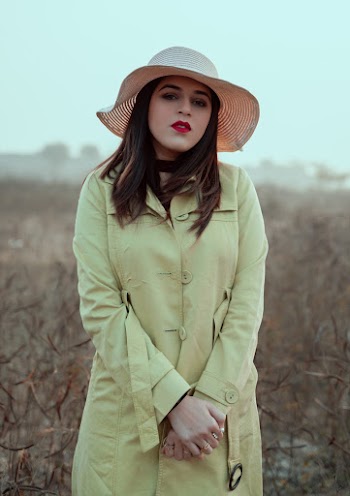Woman Wearing Sun Hat