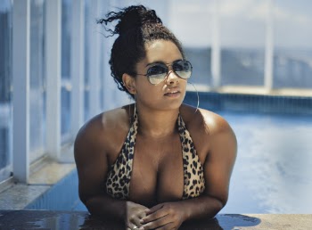 Woman Wearing Sunglasses on Pool
