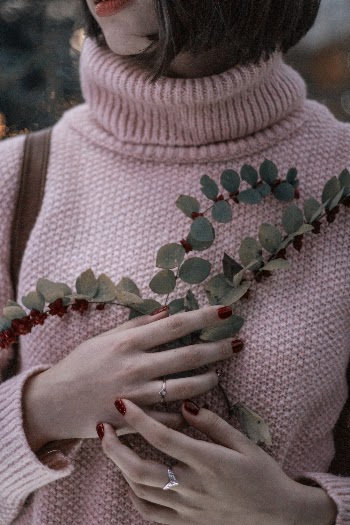 Woman Wearing Turtleneck Sweater