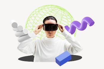 Woman wearing VR, 3D technology | Free Photo - rawpixel