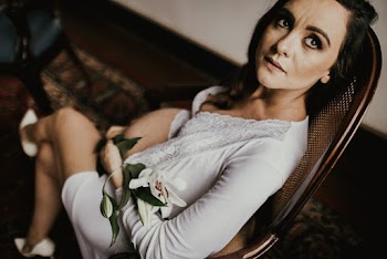 Woman Wearing White Cardigan