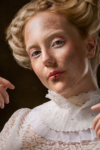 Woman Wearing White Crew-neck Shirt Portrait