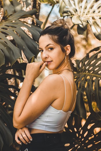 Woman Wearing White Crop Top