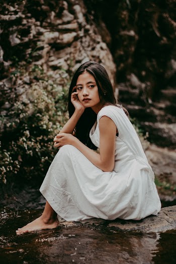 Woman Wearing White Dress