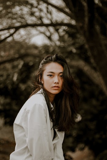 Woman Wearing White Dress Shirt