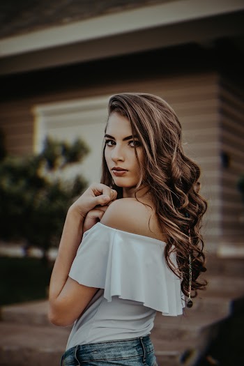 Woman Wearing White Off-shoulder Top