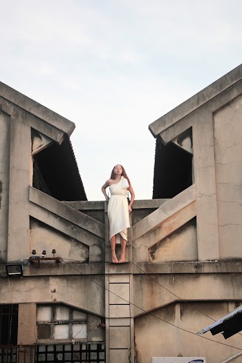 Woman Wearing White One Shoulder Dress