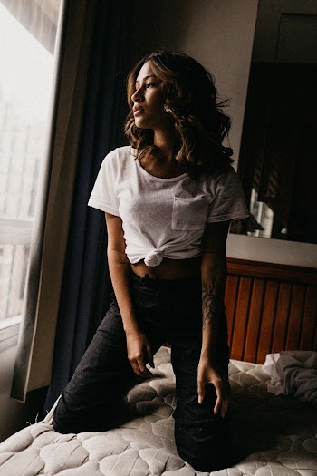 Woman Wearing White Shirt