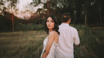 Woman Wearing White Strapless Dress Near Man Wearing White Dress Shirt
