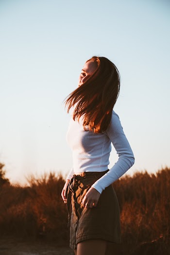 Woman Wearing White Sweater