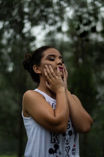 Woman Wearing White Tank Top