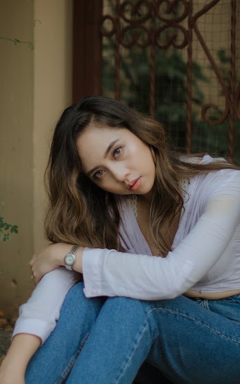 Woman Wearing White Top