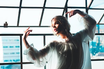 Woman Wearing White Top
