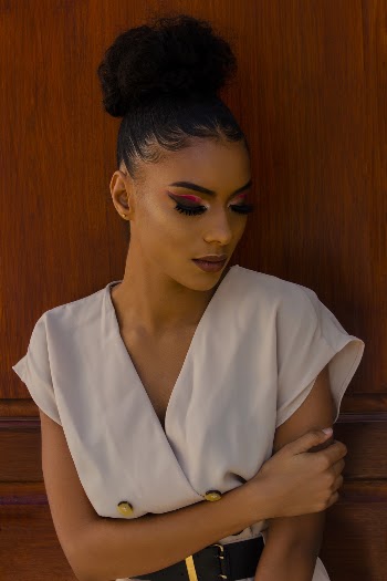 Woman Wearing White V-Neck Top