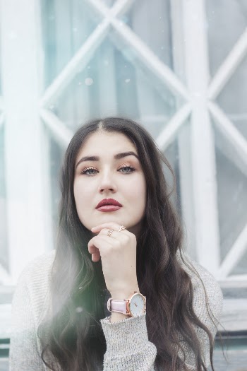 Woman Wearing Wristwatch