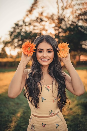 Woman Wearing Yellow Crop Top and Yellow Skirt